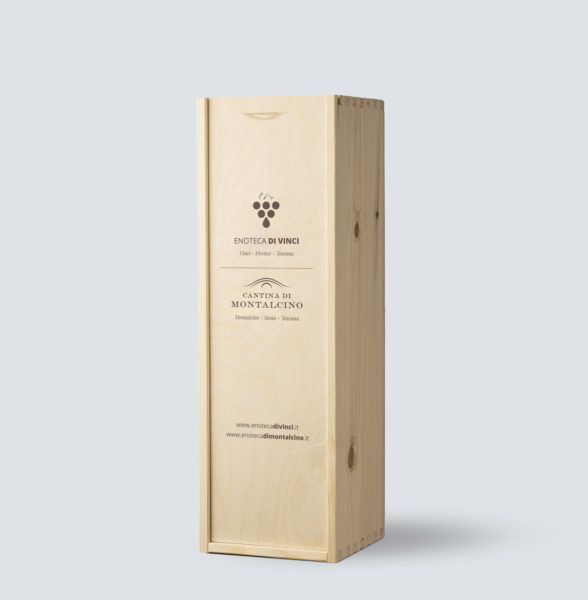 Cassetta in legno da 1 bottiglia - Enoteca di Vinci e Montalcino